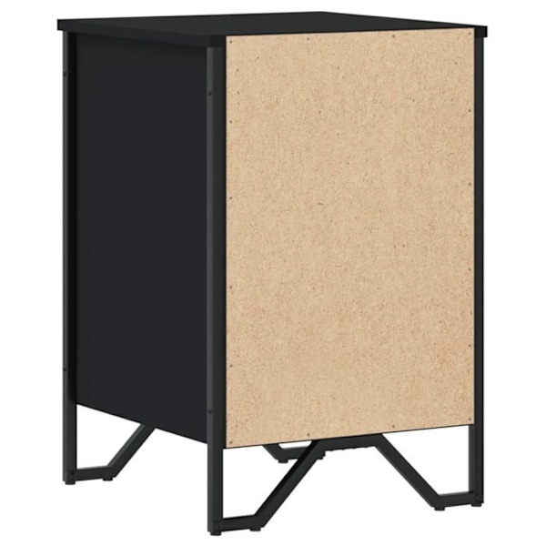 Yöpöytä, jossa on 3 laatikkoa 40 x 41 x 60 cm mustaa insinööripuuta ja metallia DEC034477 kastanj