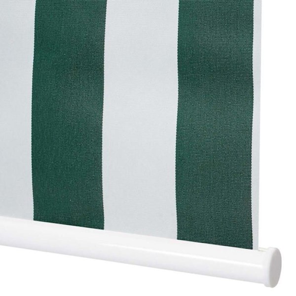 Set med 2 rullgardiner för fönster med monteringskit 120 x 230 cm solskydd ogenomskinlig grön/vit 04_0007441 Vit