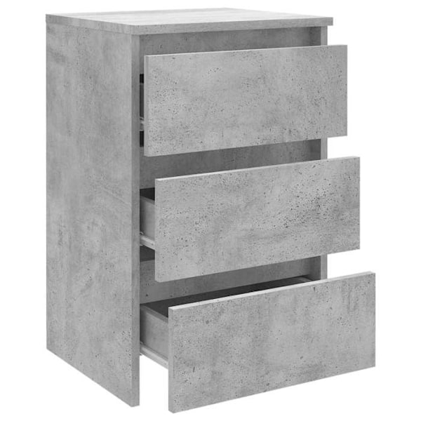 Sæt med 2 natborde med 3 skuffer 40 x 35 x 62,5 cm grå spånplade DEC035378 Grå