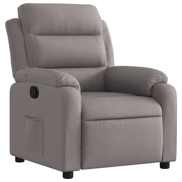 Fauteuil relax TV med komfortabel polstring og manuel hældningsfunktion i taupe stof DEC028183 Guld