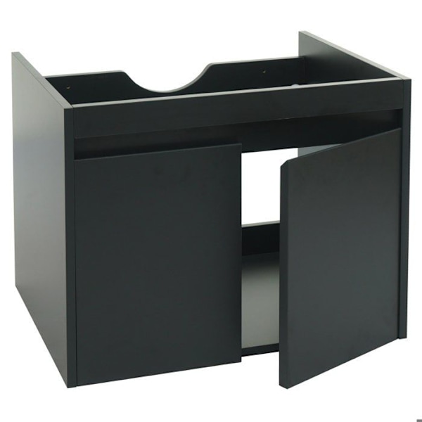 Mustasa MDF-kylpyhuoneen allaskaappi 2 ovella 48 x 59 x 46 cm 04_0007848 Svart