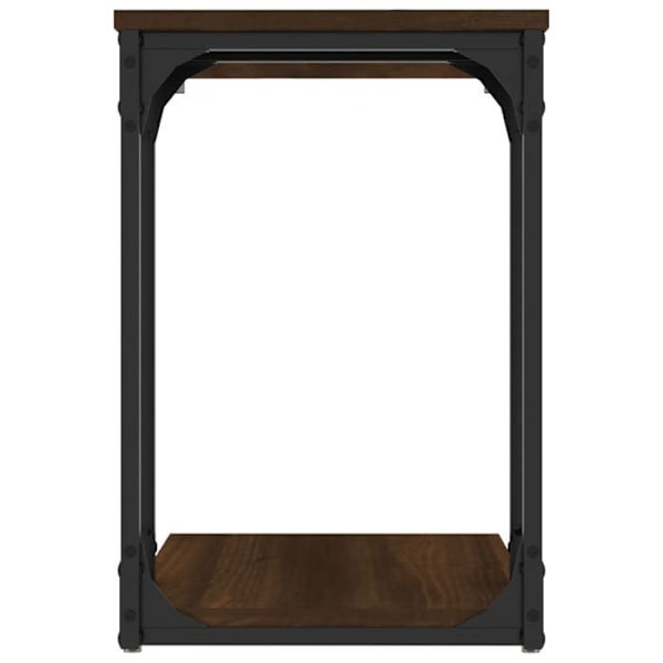 Konsolbord för soffhörn 50 x 35 x 52 cm, brun ingenjörsträ och stål DEC032404 kastanj