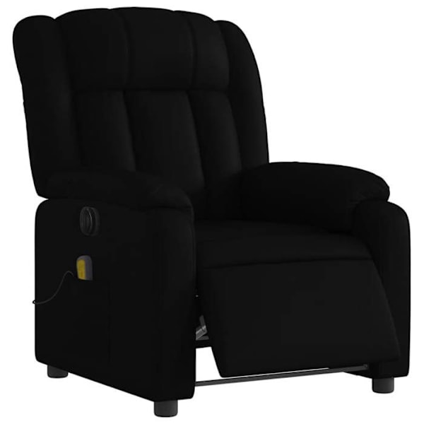 TV afslapningsstol med massagefunktion, elektrisk justerbar, 6 massagepunkter i sort PVC DEC027212 Svart