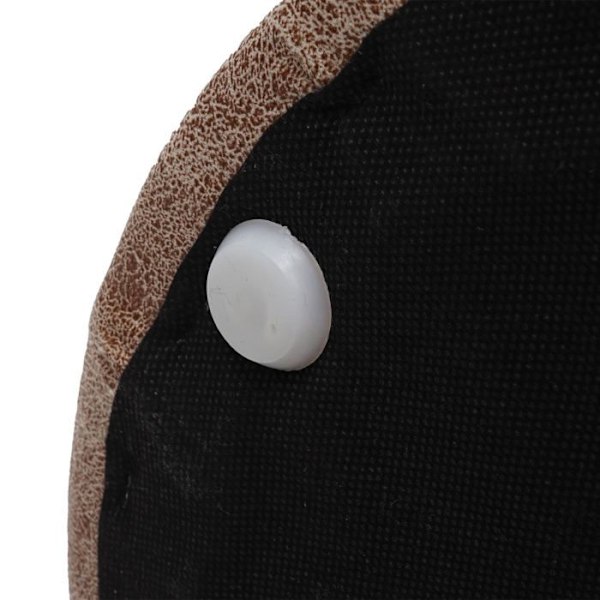Sæt bord taburet sidebord fodskammel MDF PVC brun og sort metal 04_0007477 kastanj