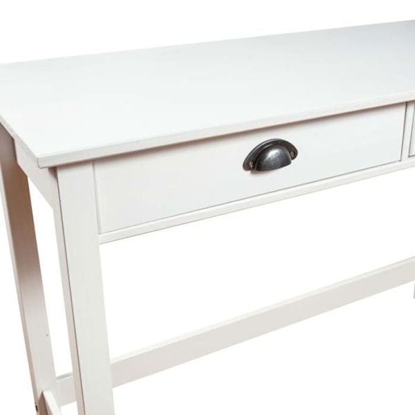 Praktisk konsolbord med lådor för en organiserad hall 110 x 45 x 74 cm vit massiv furu DEC032024 Vit