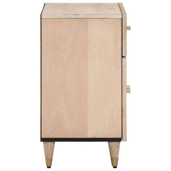 Natbord med skuffe og 2 døre 50 x 33 x 60 cm massiv mangotræ DEC033048 kastanj