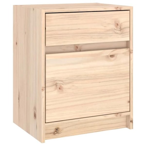 2 kpl yöpöytiä laatikolla ja ovelliseen lokeroon 40 x 31 x 50 cm käsittelemätöntä mäntyä DEC034765 kastanj