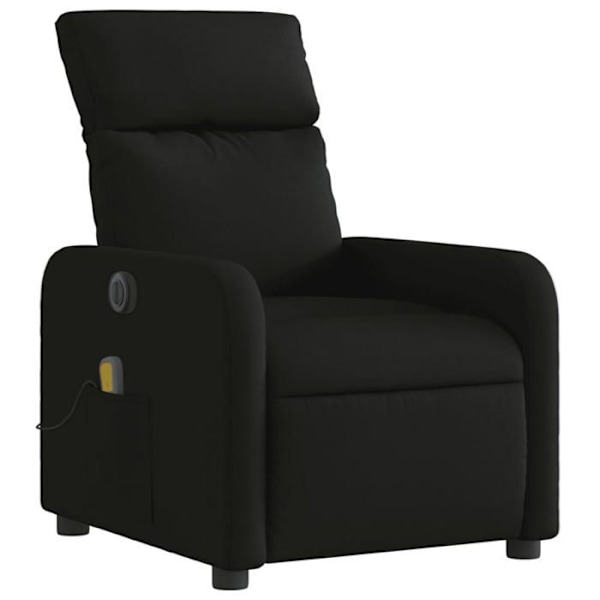 TV afslapningsstol med massagefunktion, elektrisk, 6 massagepunkter i sort stof DEC027232 Svart