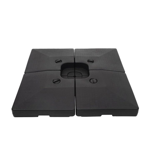 Parasollfod - Ubeskreven - 124 kg - 4 moduler - Fyldbar - Sort