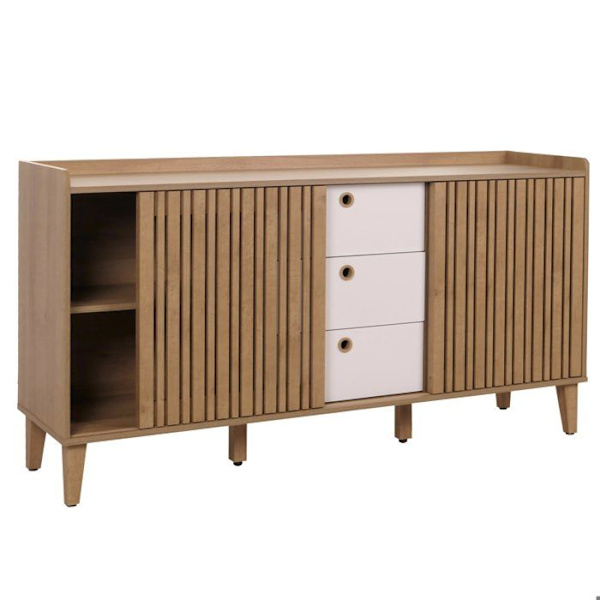 Buffé med 4 förvaringsfack och 3 lådor i mangoträ 81x150x40 cm 04_0005998 kastanj