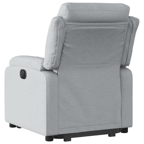 Fauteuil relax TV med komfortabel polstring og elektrisk løftefunktion i lys grå stof DEC027902 Grå