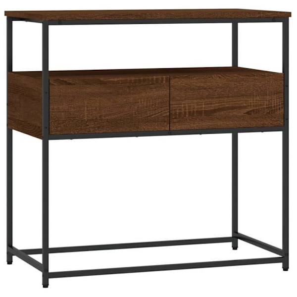 Entréemøbel konsolbord elegant design med skuffer 75 x 40 x 75 cm brun ingeniørtræ og metal DEC031889 kastanj