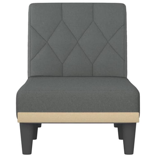 Meridienne chaise longue til indendørs brug i tre konvertible positioner i gråt stof DEC026178 Grå