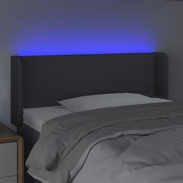 Hovedgærde - Ikke specificeret - 103 x 16 x 78/88 cm - Mørkegrå - LED - Moderne Mörkgrå