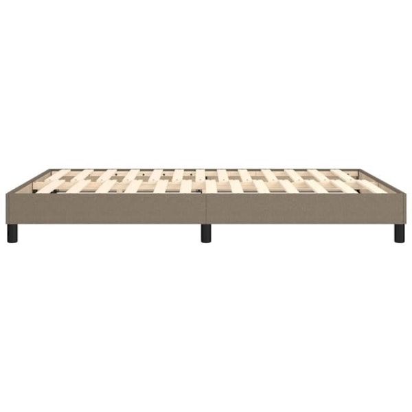 Sommier med lameller på ben, rammemadrasse 140x190 cm, taupe stof TDL0206937