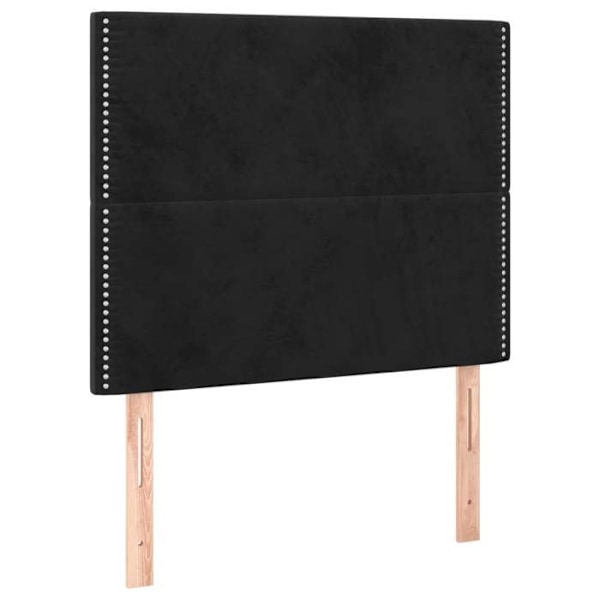 Hovedgærde - Klassisk - 100x5x78/88 cm - Sort fløjl - Elegant og komfortabel Svart