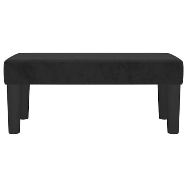 Banc bout de lit design klassisk 70 x 30 x 30 cm i sort velour og MDF DEC024682 Svart
