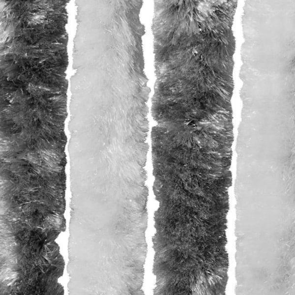 Moustiquaire - Chenille - 100 x 220 cm - Fäste med självhäftande material - Grå - Justerbar