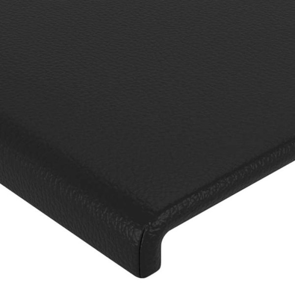 Hovedgærde - Soveværelses tilbehør - LED - Syntetisk læder sort - Dimensioner 83x16x78/88 cm - Moderne design Svart