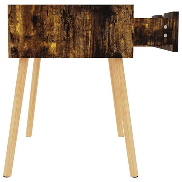 Set om 2 nattduksbord med låda 40 x 40 x 56 cm brun ingenjörsträ DEC035126 kastanj