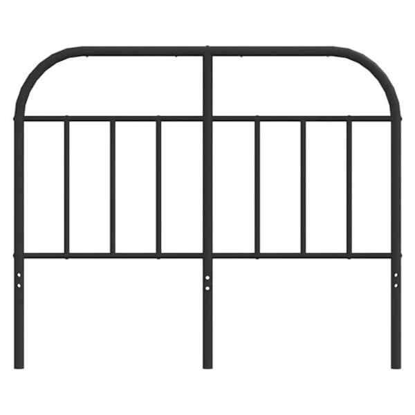 Hovedgærde til seng til soveværelse møbel 120 cm sort metal TDL0202444