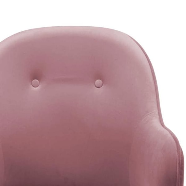 Fåtölj med gungfunktion för amning, stoppad och avslappnande, i rosa sammet DEC029070 Rosa