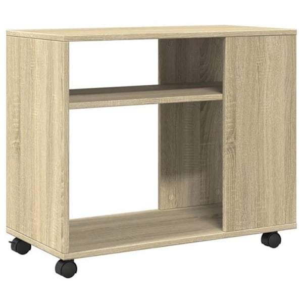 Konsolbord til sofa med hjul i ingenieetræ, farve eg DEC032331 kastanj