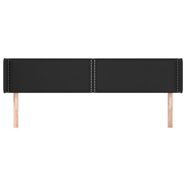 Hovedgærde - Sort - 183x16x78/88 cm - Syntetisk læder - Klassisk - Holdbar Svart