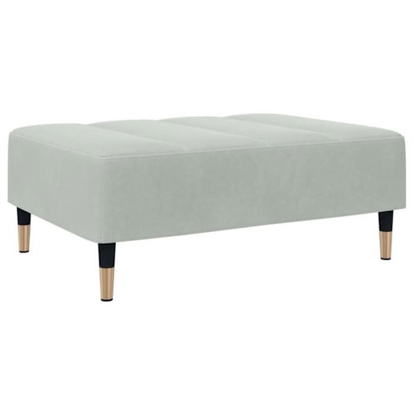 Benstötta fotpall för säng 77 x 55 x 31 cm i grå sammet DEC030267 Grå