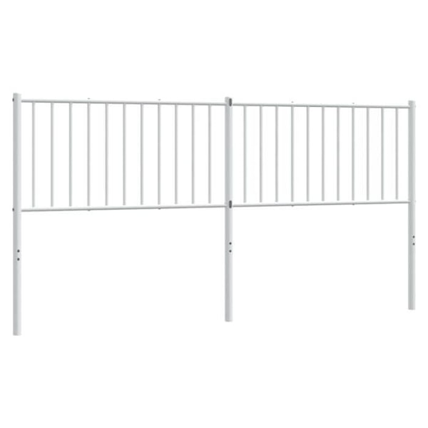 Hovedgærde til seng soveværelse møbel 180 cm metal hvid TDL0202469