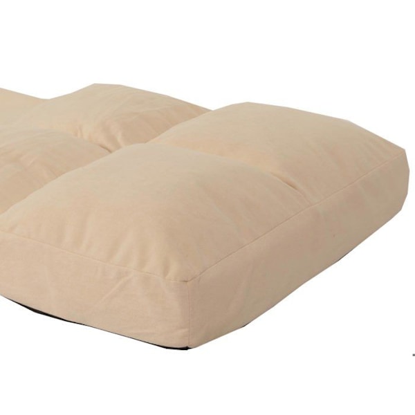 Golvsäng med avkopplingsfunktion justerbart ryggstöd i 4 riktningar stålram beige sammet 04_0006371 Beige