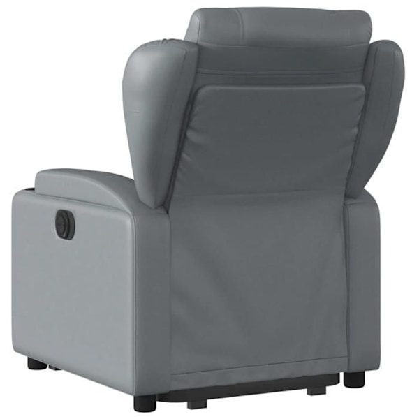 Tv-slumrest sofa med behagelig polstring, elektrisk løftefunktion i grå PVC DEC027980 Grå