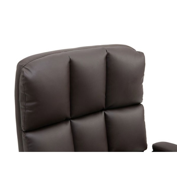 Ställbar svängbar kontorsstol i brun syntet med ergonomisk form