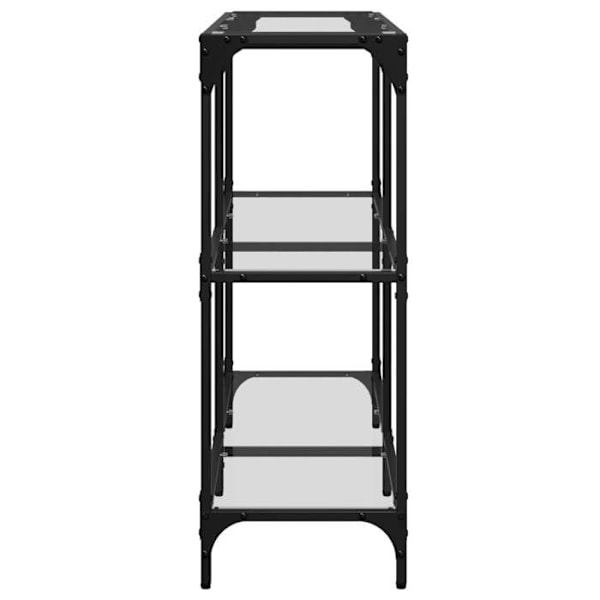 Konsolbord med glasplade og stål 98 x 30 x 81cm DEC031354 Transparent