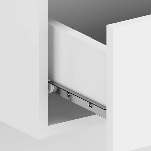 Væglampe med skuffe 48,5 x 32,5 x 80 cm i hvidt højglans ingeniørtræ DEC034235 Vit