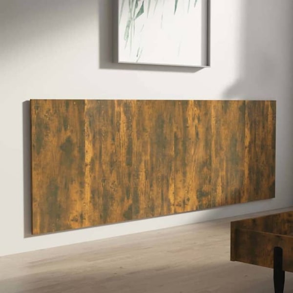 Hovedgavl til seng, soveværelsesmøbel, vægmonteret 240 x 1,5 x 80 MDF, brun eg