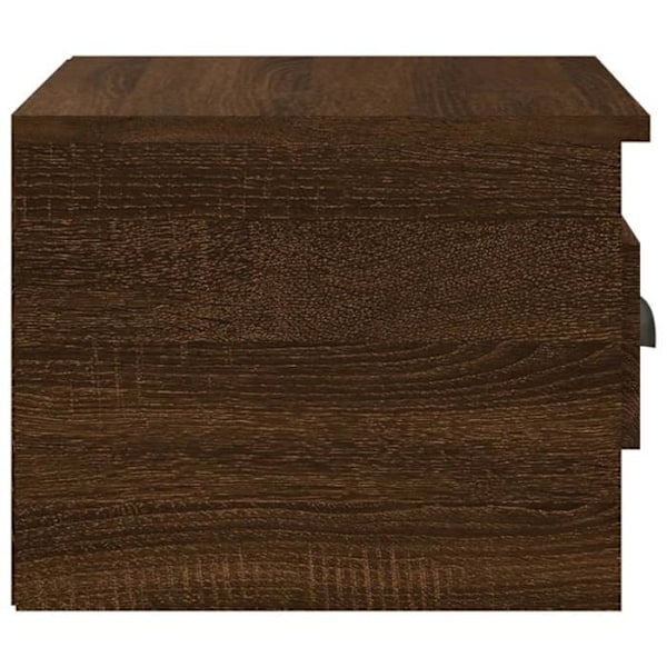 Sæt af 2 væghængte natborde med skuffe 41,5 x 36 x 28 cm brunt ingeniørtræ DEC036058 kastanj