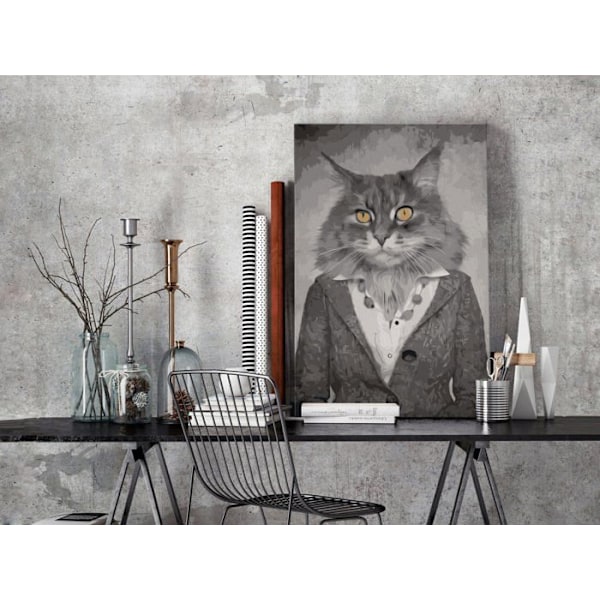 Målarset för självmålning med nummer, motiv Elegant Katt 40 x 60.