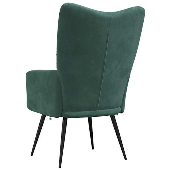 Loungefåtölj designad modern soffa i mörkgrön sammet DEC026783 Grön