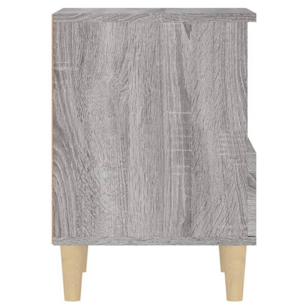 Natskab til natbord med rum og skuffe 40 x 35 x 50 cm grå ingeniørtræ DEC034619 kastanj