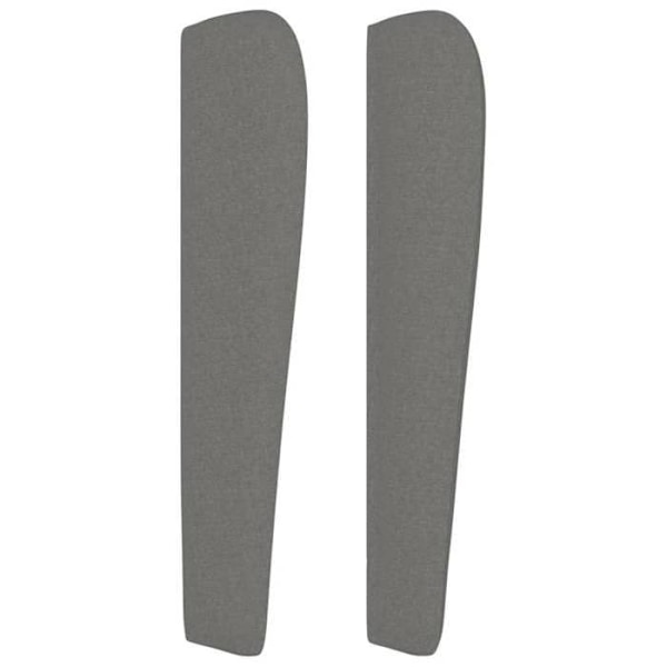 Sänggavel tillbehör sängrum möbel med sidokant 103 x 23 x 118/128 mörkgrå tyg Mörkgrå