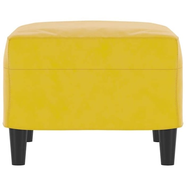 Repose-fødder bænk ved fodenden 60 x 50 x 41 cm i gul fløjl DEC030347 Gul
