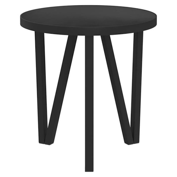 Bordstablett för växtstöd ø35 cm MDF svart och stål DEC032588 Svart