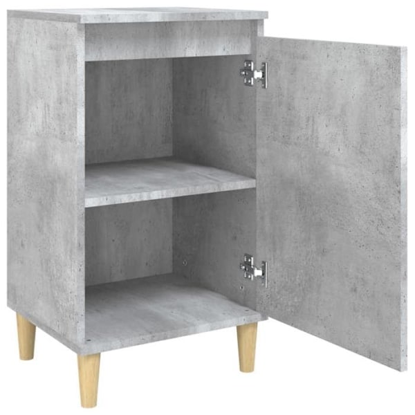 Set med 2 sängbord med hyllor och dörr 40 x 35 x 70 cm grå ingenjörsträ DEC035385 kastanj