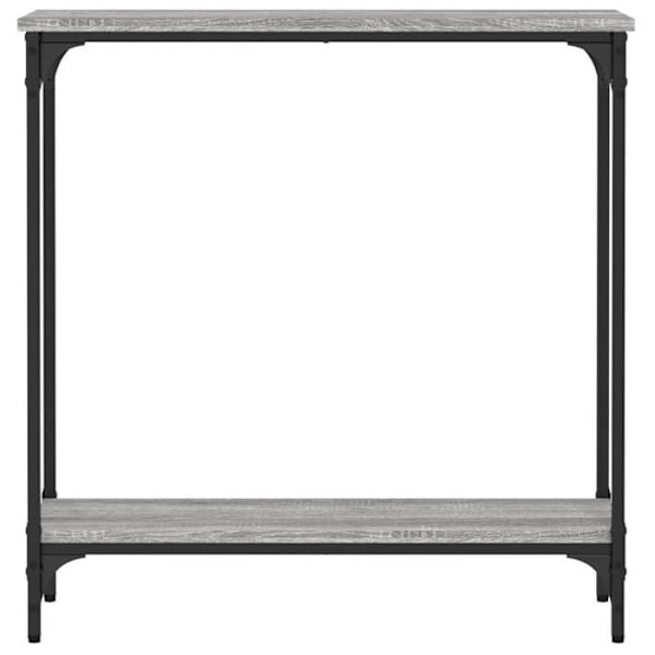 Bordsskåp konsol praktisk för en organiserad entré 75 x 22,5 x 75 cm ingenjörsträ grå och metall DEC032236 kastanj