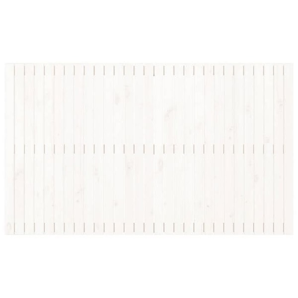 Hovedgavl til seng, vægmonteret møbel, soveværelse, 185 x 3 x 110, massivt hvidt træ