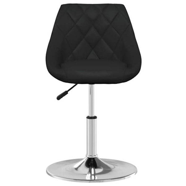 Taburet bar x1 høj stol med diamantsting i sort PVC, stålramme DEC029520 Svart