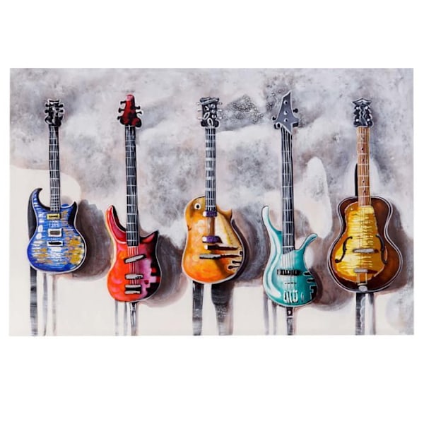 Oljemålningar gitarrer 100% väggmålning 3D handmålad av L 120 av 80