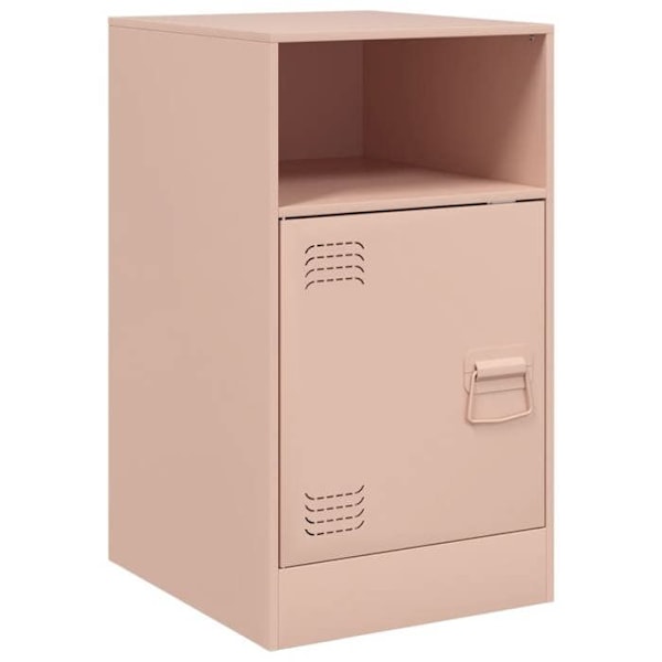 Natskab med compartment med dør og hylde 34,5 x 39 x 62 cm stål rosa DEC034551 Guld