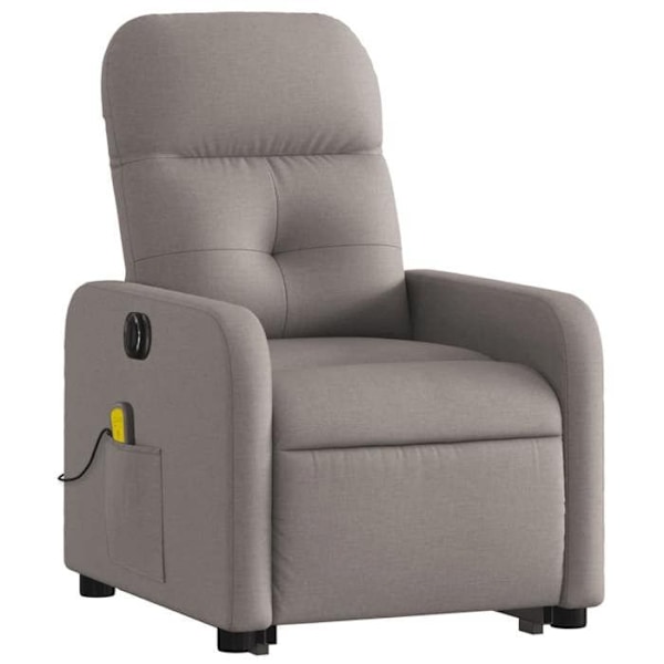 Massagefåtölj med lutningsfunktion och elektrisk lyftfunktion i taupe tyg DEC027862 Mol
